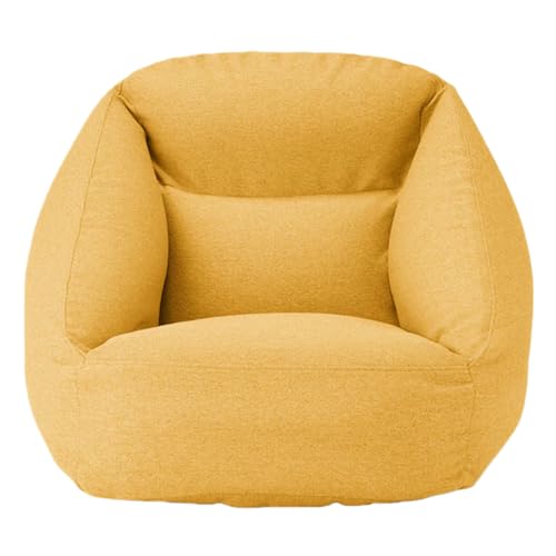 Kizareソファ インフレータブルビーンバッグソファ 自立式インフレータブル ポリエステル繊維製で、快適で通気性に優れています リビングルームや寝室に最適。1人用としても最適です (イエロー)