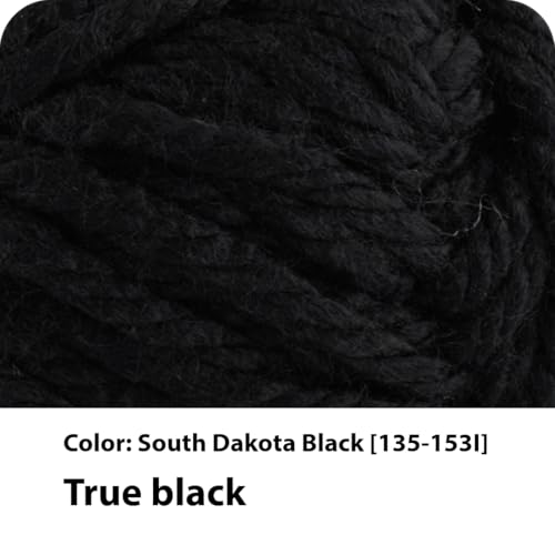 Image of Lion Brand Yarn Hometown Yarn, Super-Bulky Yarn for Knitting, Crocheting, and Crafting, 1 Pack, Oakland Black | Super Bulky Acrylic Fiber for Warm Crochet Blankets, Knit Winter Hats, Chunky Cardigans, Soft Scarves, Weaving