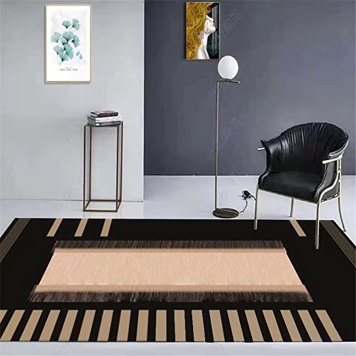 Tapis salon gris flou rectangle pour réchauffer une grande pièce - 2