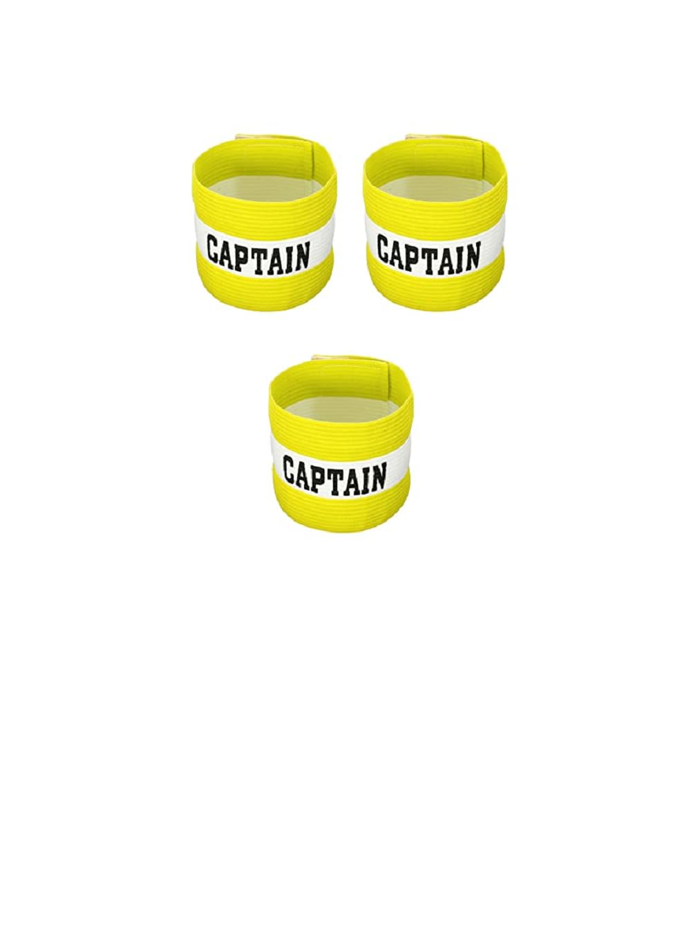 Soccer Team Captain's Arm Band 3 Pack Adult Yellow