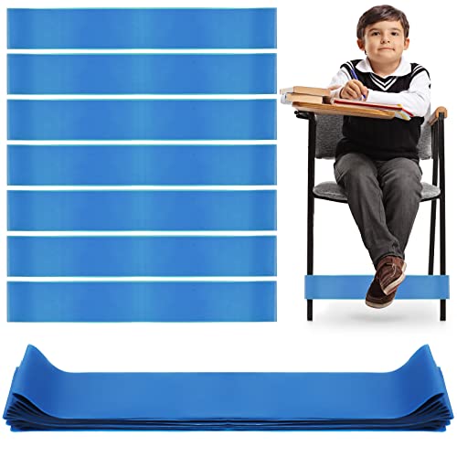 Bandes de chaise anti-stress en caoutchouc bleu à haute élasticité pour enfants, lot de 36
