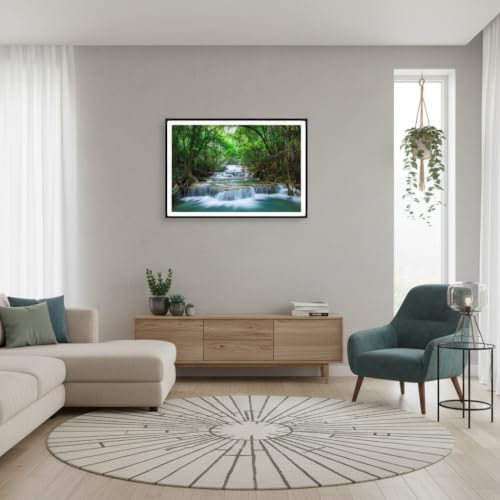 Image of Treemaison Vastu Waterfall Scenery With Frame |Size-12Inch x 18Inch | Living Room, Bedroom | Home Decoration | Best Gifting Option |Vastu Remedy & Dosh Correction |Pack of 1