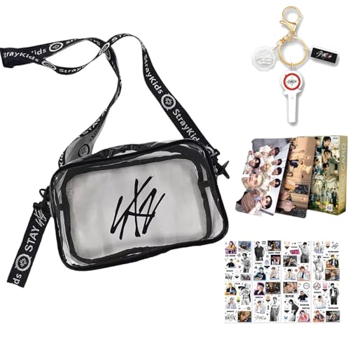 Stray Lightstick Bag for World Tour Concert Crossbody Shoulder Display PVC Bag, Merch Merchandise Travel Bag for STAY Fans Gift