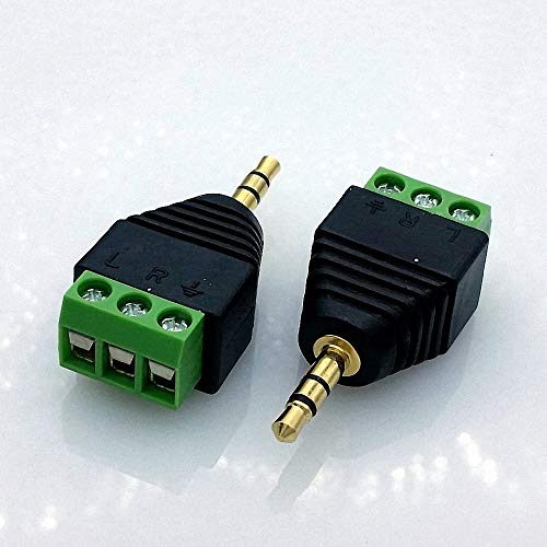 Adaptador de audio Jack 3.5mm macho, 10 piezas miniatura 2
