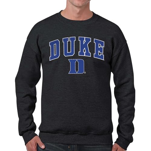Duke Sweatshirt Fleece Crewneck for Men and Women - Black Heather Medium