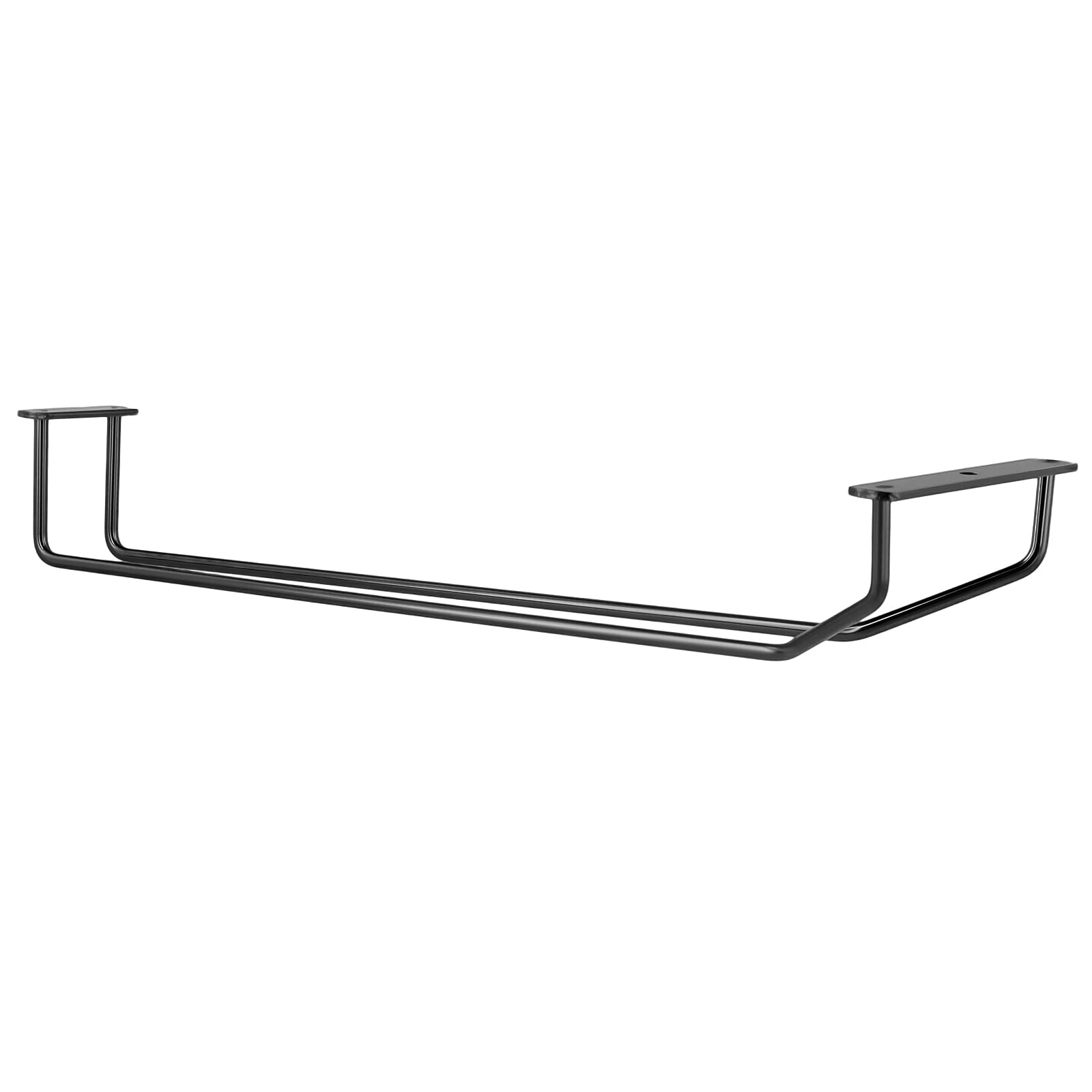 PINGEUI Lot de 6 supports de verre à vin de 35,6 cm, en métal sous l'armoire, étagère à verrerie pour bar, cuisine, noir