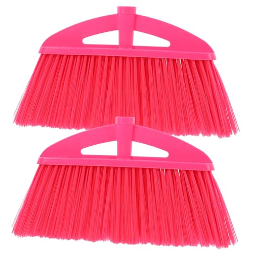 minkissy 2pcs Broom Head Accessories Wide Bristled Replacement Head for House Broom for Garage Floor Cleaning