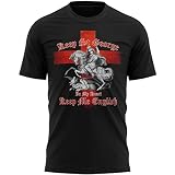 st georges du bois Diseño de impresión gráfica en una camiseta blanca o negra con un texto rojo Keep St George In My Heart Keep Me English con imagen de Dragon Knight