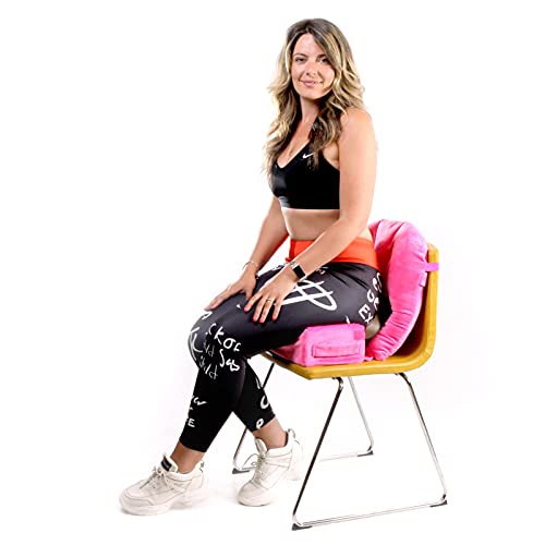 Brazilian Butt Lift Pillow + Back Support Cushion – Dr. Approved Bll Foam Pillow With Carrying Bag And Back Pillow For Post Surgery Recovery – Comfortable And Firm Butt Support Cushions Set - Pink #TOP1