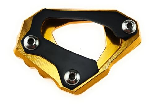 avdb-moto Seitenständer Verbreiterung kompatibel mit YAMAHA YZF R1 / R1-M 2015-2019, YZF-R1 / R1M 2020-2024 aus Eloxiertem Aluminium (Gold)