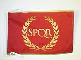bandera republica romana Material : Poliester 100D AZ FLAG Bandera del Imperio Romano 45x30cm - BANDERINA SPQR 30 x 45 cm cordeles