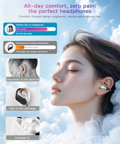 Boytond Ultra Open Ear Earbuds,Clip On Headphones Comfort for All Day Wear - image 2
