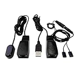 SPENFiLY RJ45 Ethernet IR Extender Kit – Infrared Repeater Over Cat6/Cat5e/Cat8 Cable, IR Blaster for TV, Set‑Top Box & Home Appliances (Control of ２Devices)
