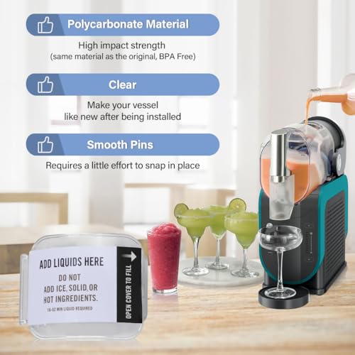 Tapa de repuesto para vaso Ninja Slushie 88 oz transparente miniatura 4