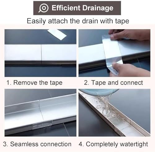 Narrow Stainless Steel Drain Grate for Outdoor Use, Shower & Trench Covers, Extra Narrow Driveway, Deck & Patio Drainage Solutions, Durable & Rust-Resistant Design