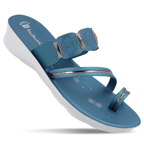 Image of WALKAROO Women's Casual Wedge Sandal|Soft Cushion Footbed&Anti-Slip Outsole,Textured Multi Strap Closure|Stylish,Fashion & comfortable for all day use|W7673