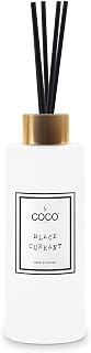 Coco by Stone 5oz Reed Diffuser (Black Currant) – Luxury Scented Oil Diffuser for Home Aromatherapy, Long-Lasting Vegan Fragrance, Elegant Home Décor and Air Freshener