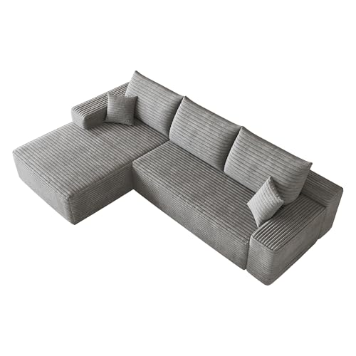 Image of 107 inch Cloud Sectional Sofa Boneless Couches with Chase