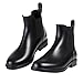 Asgard Women's Ankle Rain Boots Waterproof Chelsea Boots, Black 39 (Size 8.5)