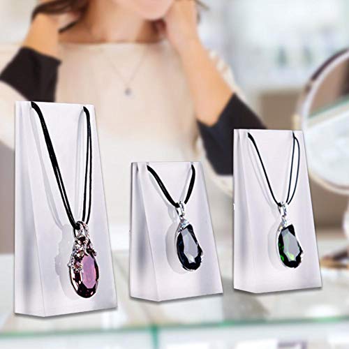 cuffslee Ensemble De 3 Support Bijoux, Belle Exposition Presentoir Bijoux Magasin Acrylique Blanc Presentoir Collier