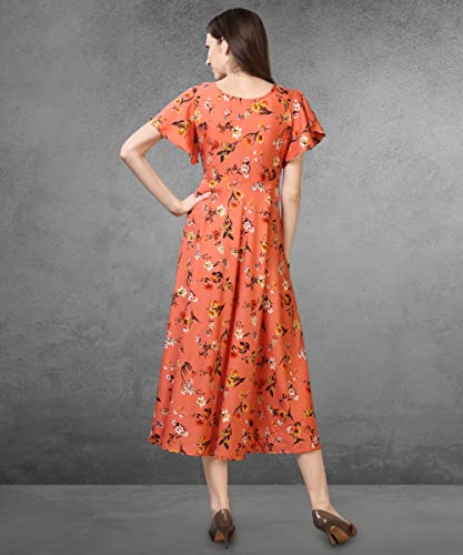 Image of QIQI Women's Crepe A-Line Maxi Casual Dress