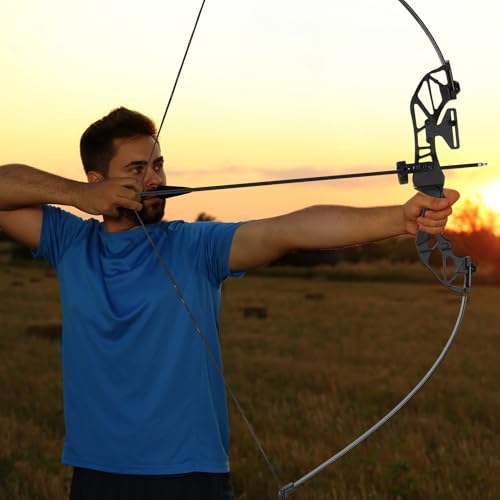 SERfawnCH 30LBS Rechtshänder Recurvebogen Set mit Carbon-Pfeilen Armschutz und Fingerling für Outdoor Jagd Survival Bogenschießen Training 6 SERfawnCH 30LBS Rechtshänder Recurvebogen Set mit Carbon-Pfeilen Armschutz und Fingerling für Outdoor Jagd Survival Bogenschießen Training – Bild 6