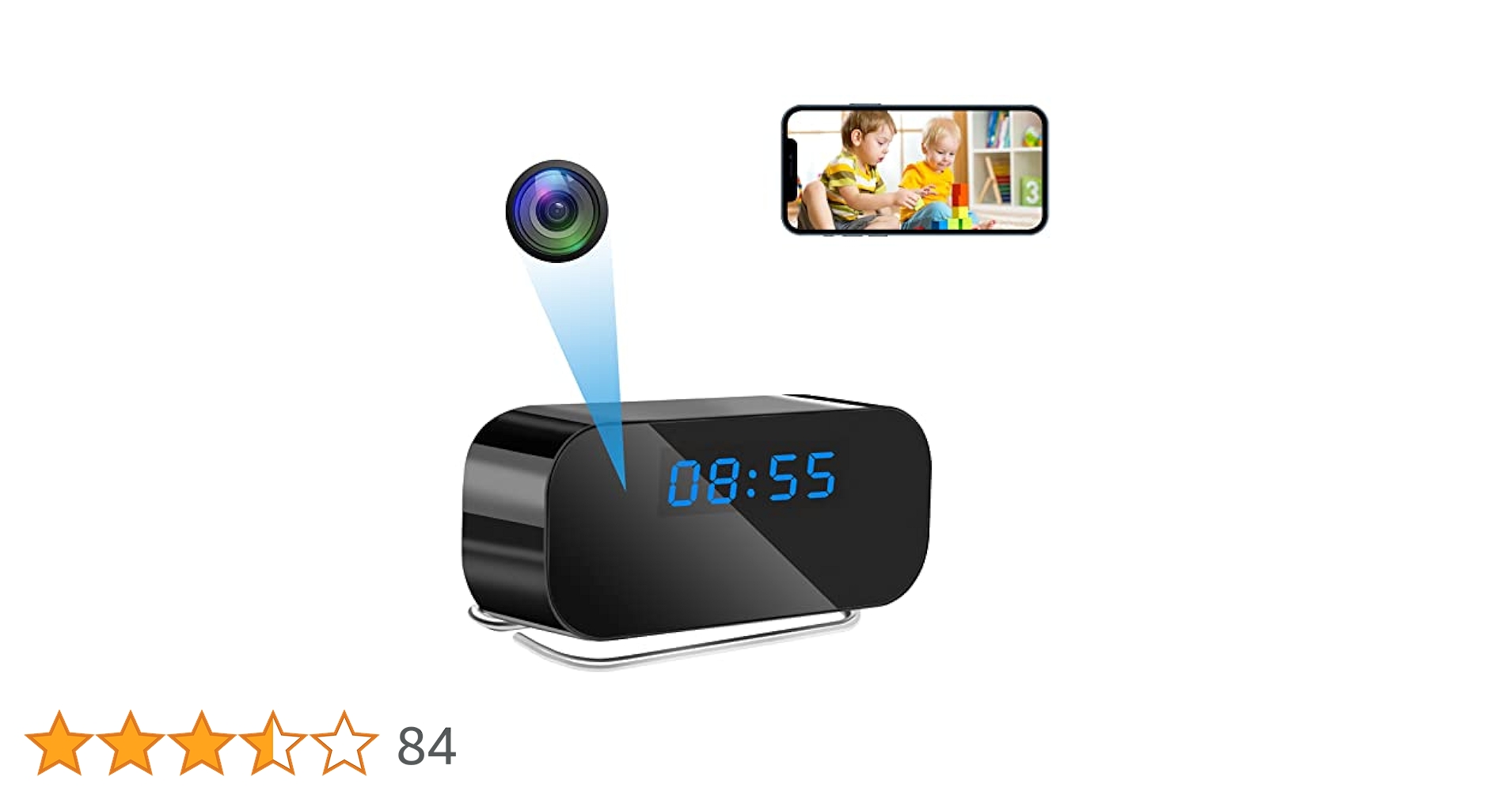 Amazon.co.jp: CLYZSTU 小型カメラ WiFi隠しカメラ 時計型