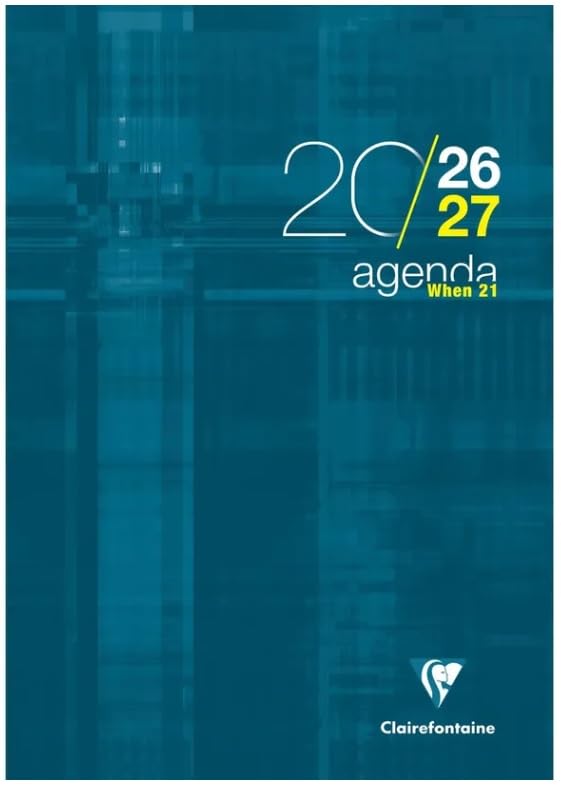 Clairefontaine Agenda When 21 2026-2027 21 x 29,7 cm 1 Semaine Sur 2 Pages Vert