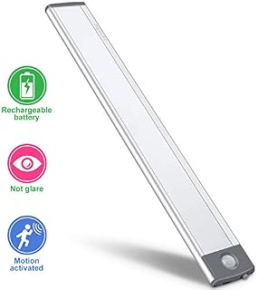 LED Motion Sensor Cabinet Light,Under Counter Closet Lighting, Wireless USB Rechargeable Kitchen Night