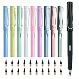 Vegena Ewiger Bleistift, 10 Stück Unendlicher Bleistift mit 20 Stück Ersatzspitzen, Tintenlose Bleistifte Ohne Anspitzen Bleistift mit Radiergumm für Bleistifte Mitgebsel, Kindergeschenk