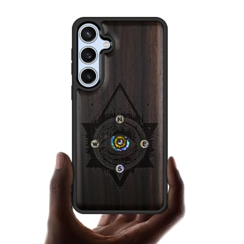 Coque Samsung S24 FE antichoc en bois véritable et nacre