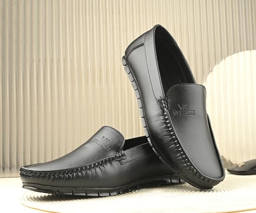 Image of Premium Men's Black Slip-On Loafers | Loafers for Office, Party Premium Casual Loafers | Stylish Loafer | Comfortable Men's Loafers for Walking, Office