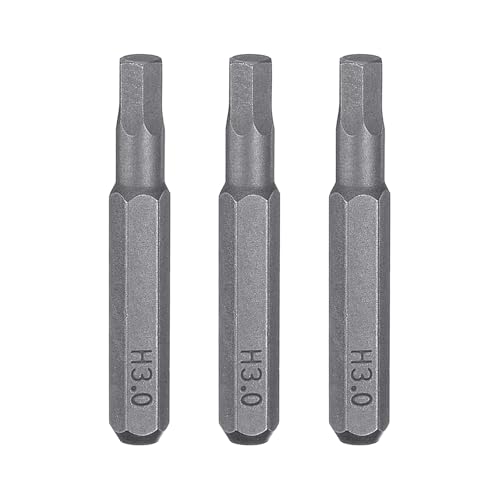 Image of sourcing map 3pcs H3.0 Hex Screwdriver Bit 5/32" Hex Shank 28mm Length S2 Steel Magnetic Hexagon Head Screw Driver Bits for Precision Repair