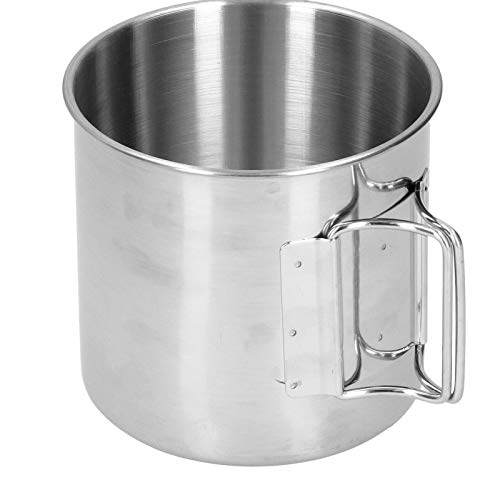 Fishawk Copo de acampamento, copo dobrável, aço inoxidável para caminhadas, viagens, mochilão