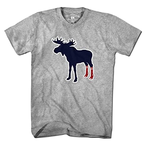 Chowdaheadz Socks On Moose T-Shirt - Unisex Vintage Tee Soft Cotton Blend