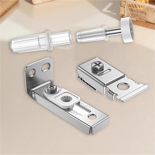 2 sets Kit de Herrajes para Puerta Bifold, Kit de Reparación de Herrajes para Puerta de Armario, Kit de Herrajes Correderos para Puerta Granero miniatura 5