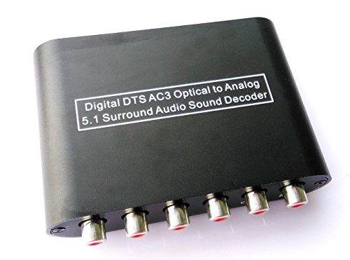 Easyday High Ouality Digital Ac3 Dts Optical Spdif/Coaxial Audio To Analog 5.1 Channel Surround Audio Sound Decoder #TOP4
