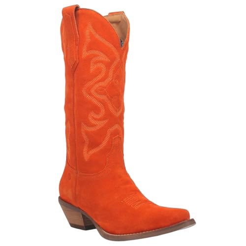 Image of Dingo Womens Out West Embroidered Snip Toe Casual Boots Mid Calf Mid Heel 2-3 inch