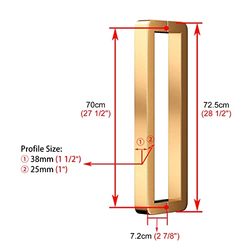 Poignée de porte push-pull lisse inox pour portail extérieur - 8