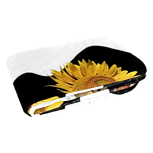 Couverture douce contre le froid - Plaid lit et canapé vache tournesol 150x100 - 3