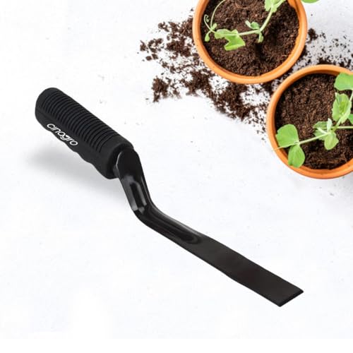 Image of Cinagro Gardening Khurpi 1-inch Metal Blade, Tools for Soil Tilling, Rust-Free Khurpi for Garden, Plant Tool for Digging in Garden, for Indoor Gardens and Small Planters (Black)