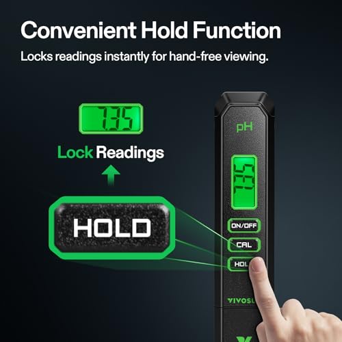 Vivosun 305141-PEN Digital Ph Meter, 0.01Ph High Accuracy Pen Type Ph Tester thumb #3