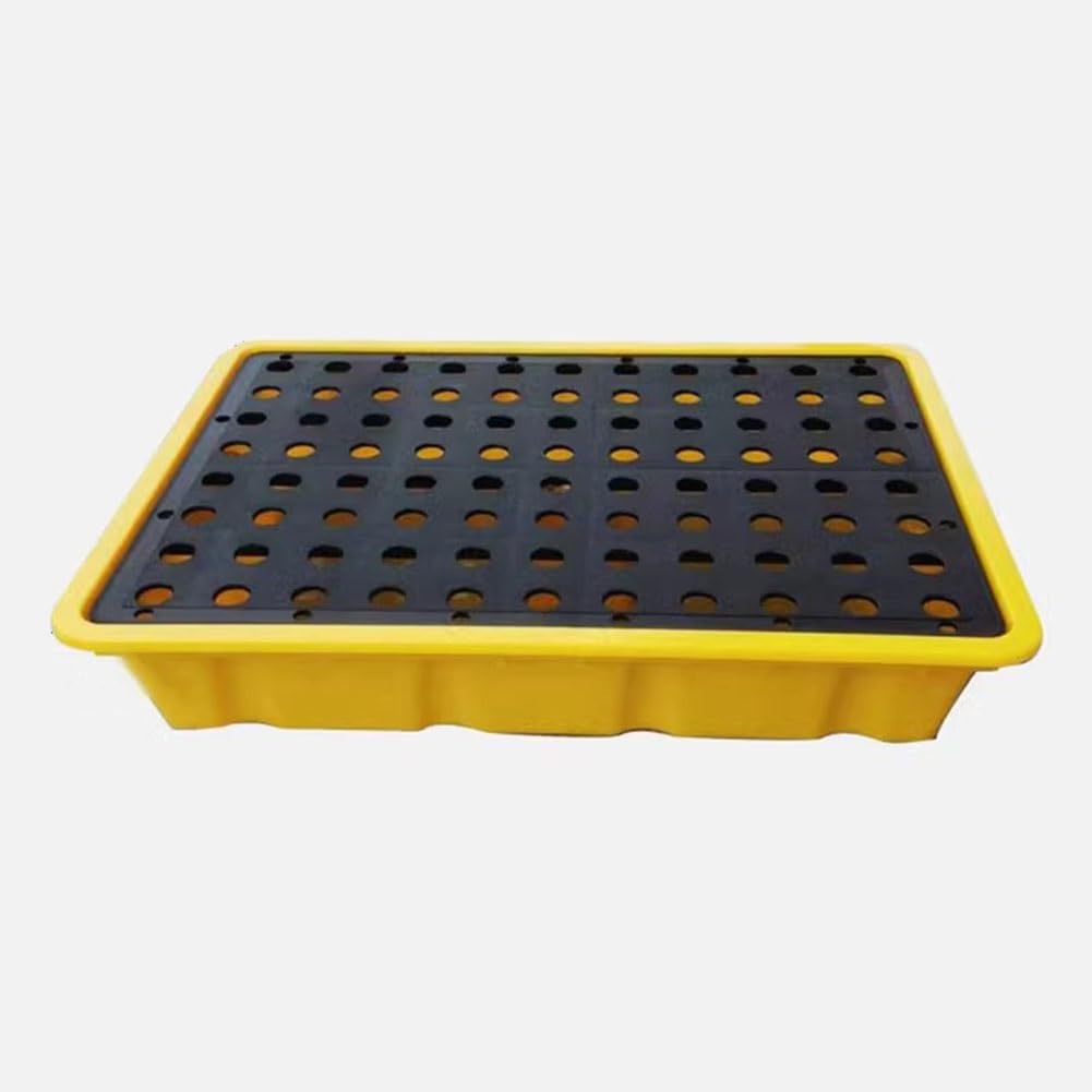 Modułowa Platforma Paletowa Do Zabezpieczania Przed Rozlaniem – Szczelna Plastikowa Podstawa Do Beczek Z Olejem I Nieprzepuszczalnego Pojemnika Na Odpady Przemy(Żółty-485X350X900Mm)