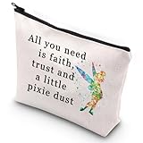G2TUP Bolsa inspirada en la película Faith Trust And Pixie Dust Fairy Bolsa de maquillaje para los fans, Todo lo que necesitas blanco
