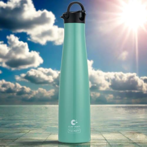Image of CLAY CRAFT VACBOTT Vega Double Walled|18 Hours Hot and 24 Hours Cold Water Bottle Vacuum Insulated|Flask Bottle 650ml|Steel Bottles for Travelling|BPA-Free|BIS Certified|1Year Limited Warranty