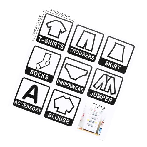 Pegatinas para ropa autoadhesivas SOIMISS de 28 cm para clasificar prendas sin confusión 2