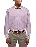  eterna Herren gestreiftes Twill Hemd Comfort FIT 1/1 Berry 40_H_1/1