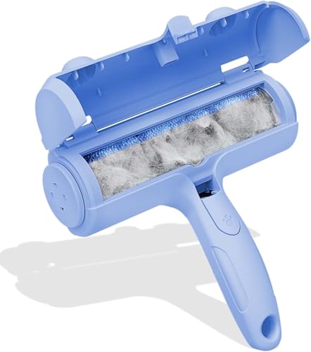Image of ACE2ACE Pet Hair Remover, Reusable Lint Roller for Cat and Dog Hair, Blue | Self Clean Cat Hair Remover with Dust Bin, Dog Hair Remover for Couch, Furniture, Carpet, Sofa and Bedding