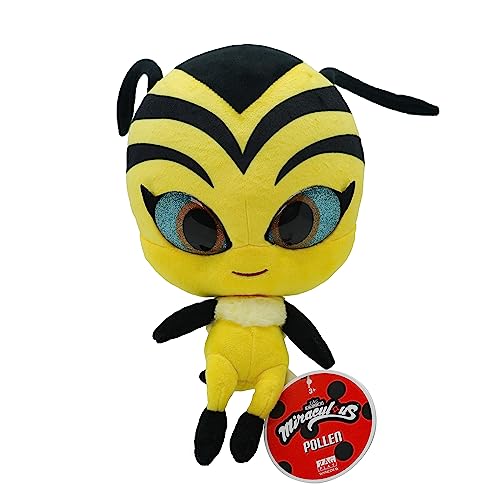 Miraculous Ladybug - Kwami Mon Ami Pollen, 9-inch Bee Plush Toys for Kids, Super Soft Stuf