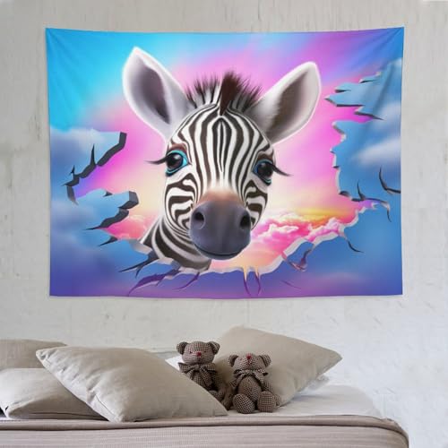 Tapisserie zèbre PAZZK 150x200cm pour déco de salon et chambre